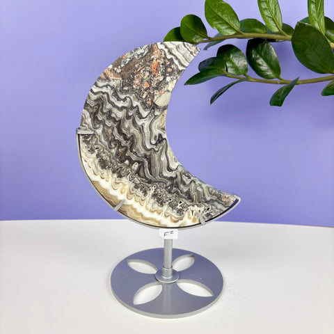 Haunted Castle Calcite Moon W/ Stand - Kenna's Crystals