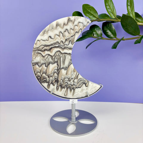 Haunted Castle Calcite Moon W/ Stand - Kenna's Crystals