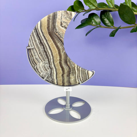 Haunted Castle Calcite Moon W/ Stand - Kenna's Crystals