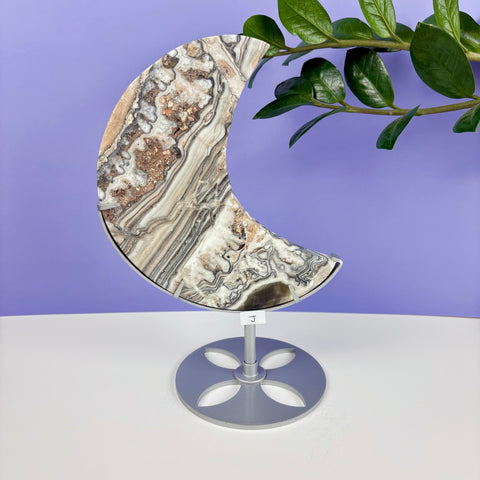 Haunted Castle Calcite Moon W/ Stand - Kenna's Crystals