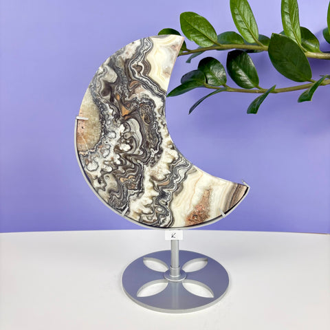 Haunted Castle Calcite Moon W/ Stand - Kenna's Crystals