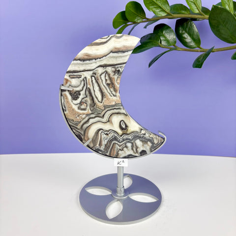 Haunted Castle Calcite Moon W/ Stand - Kenna's Crystals