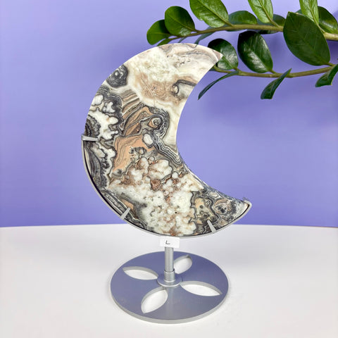 Haunted Castle Calcite Moon W/ Stand - Kenna's Crystals