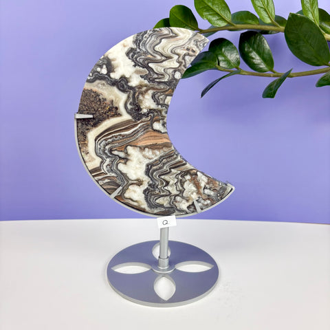 Haunted Castle Calcite Moon W/ Stand - Kenna's Crystals