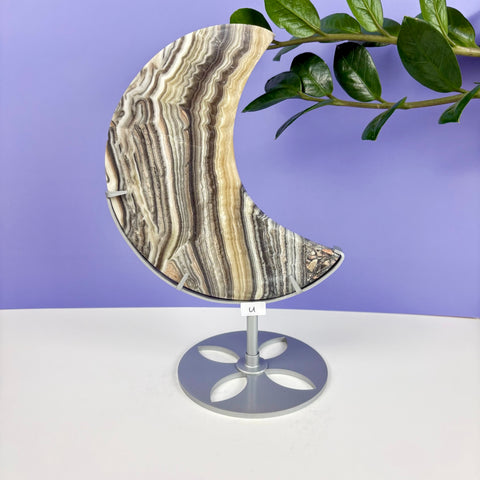 Haunted Castle Calcite Moon W/ Stand - Kenna's Crystals