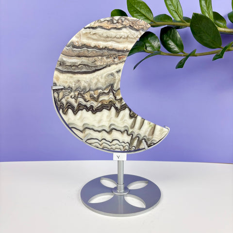 Haunted Castle Calcite Moon W/ Stand - Kenna's Crystals