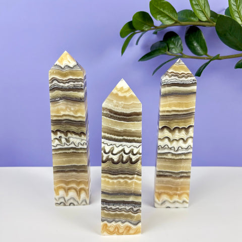 Haunted Castle Calcite Tower - Kenna's Crystals