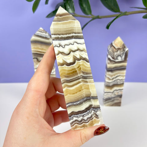 Haunted Castle Calcite Tower - Kenna's Crystals