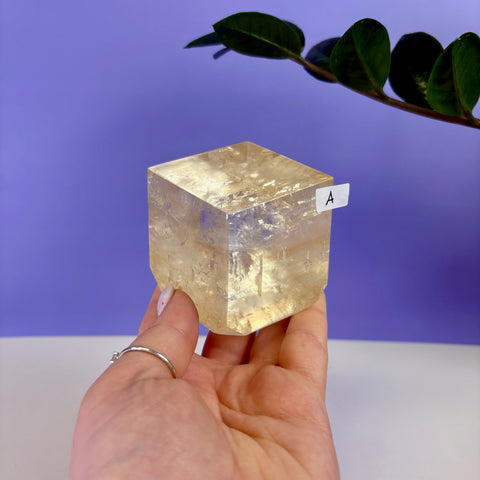 Honey Calcite Jello Cube