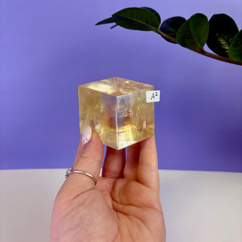 Honey Calcite Jello Cube