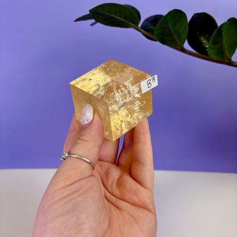 Honey Calcite Jello Cube