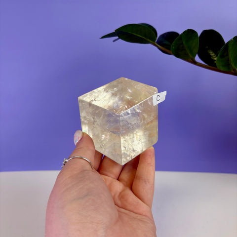 Honey Calcite Jello Cube
