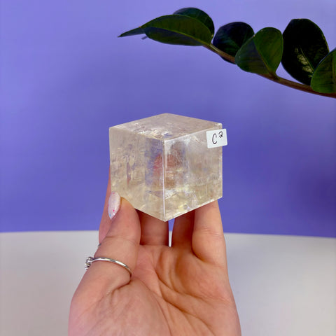 Honey Calcite Jello Cube