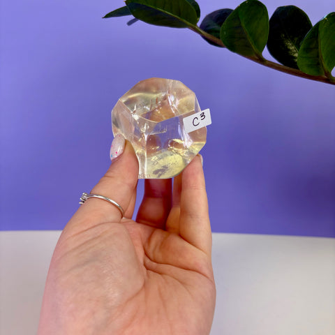 Honey Calcite Jello Cube