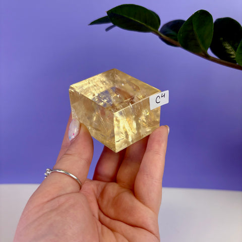 Honey Calcite Jello Cube