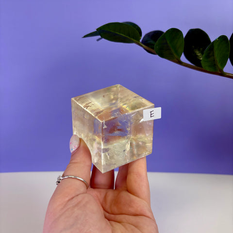 Honey Calcite Jello Cube