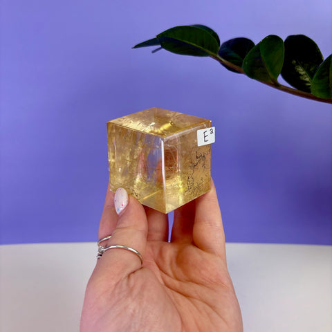 Honey Calcite Jello Cube
