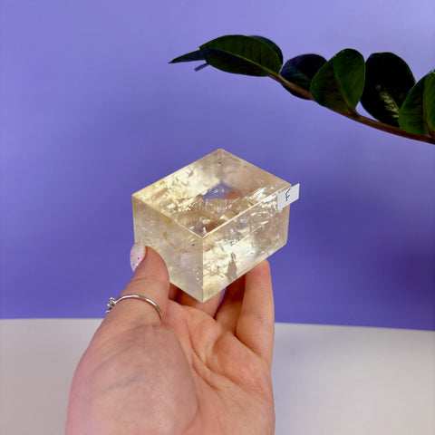Honey Calcite Jello Cube