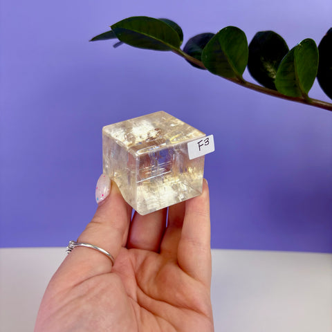 Honey Calcite Jello Cube