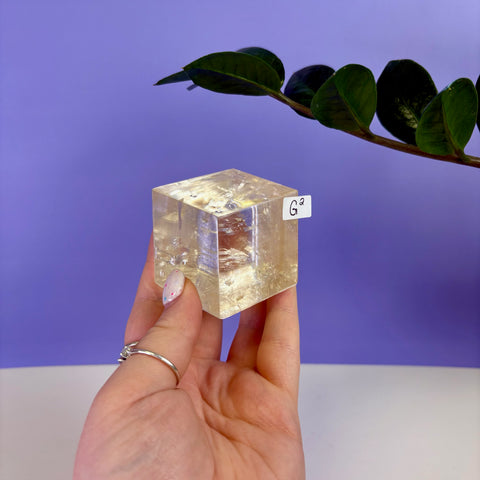 Honey Calcite Jello Cube