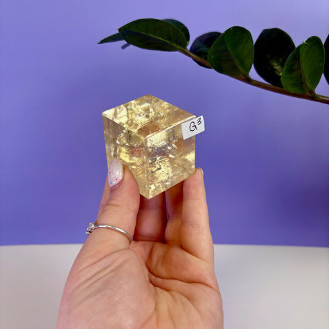 Honey Calcite Jello Cube