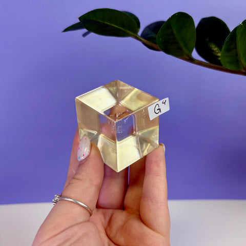 Honey Calcite Jello Cube