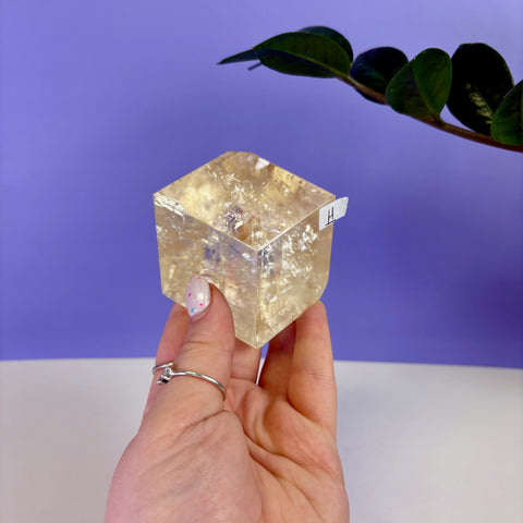 Honey Calcite Jello Cube