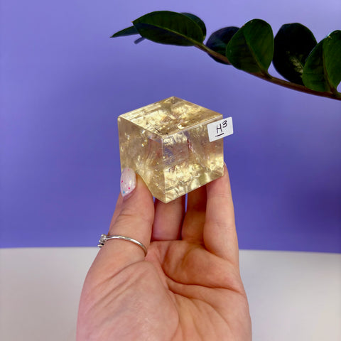 Honey Calcite Jello Cube