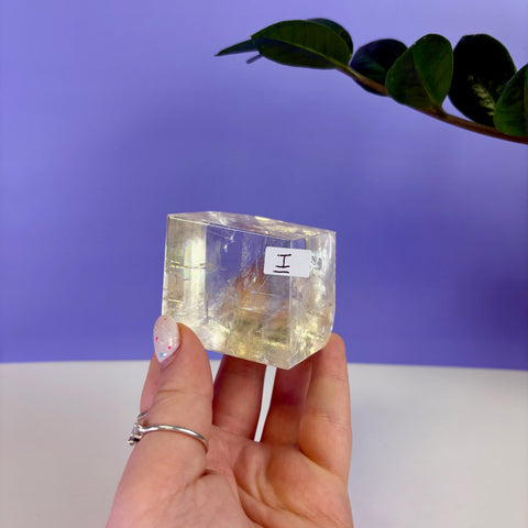 Honey Calcite Jello Cube