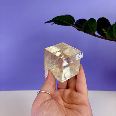 Honey Calcite Jello Cube