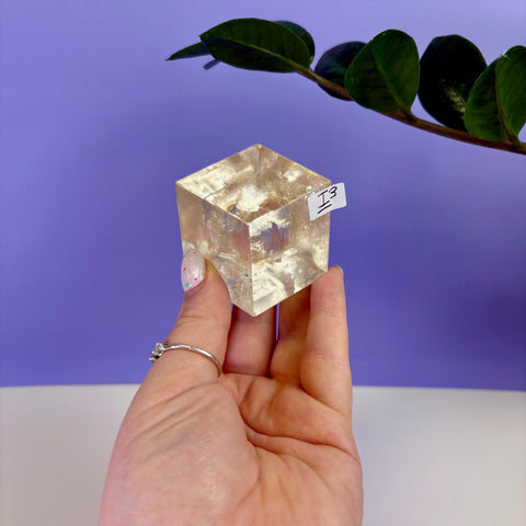 Honey Calcite Jello Cube