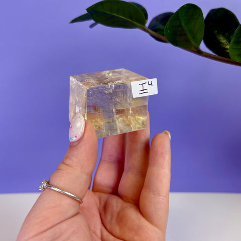 Honey Calcite Jello Cube