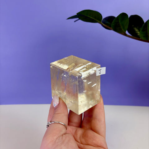 Honey Calcite Jello Cube