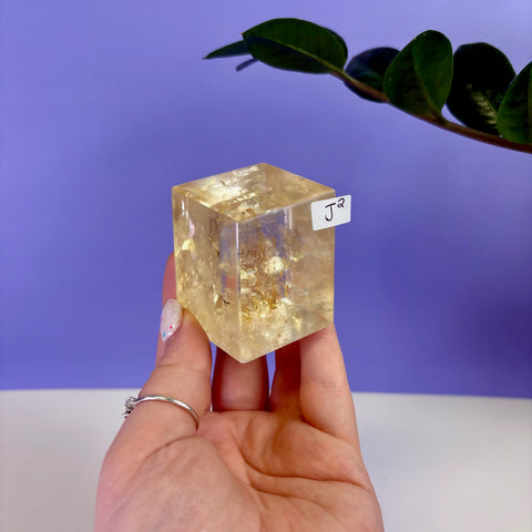 Honey Calcite Jello Cube