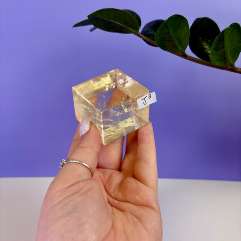 Honey Calcite Jello Cube