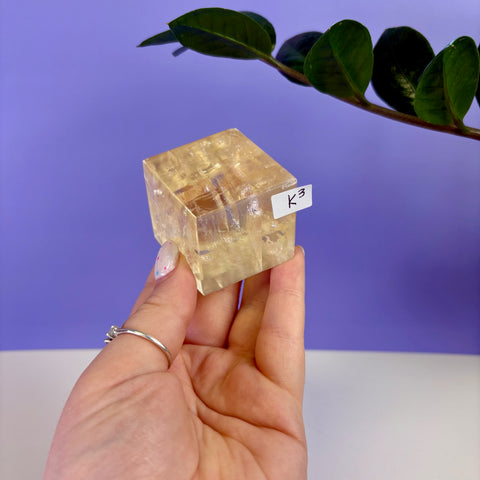 Honey Calcite Jello Cube