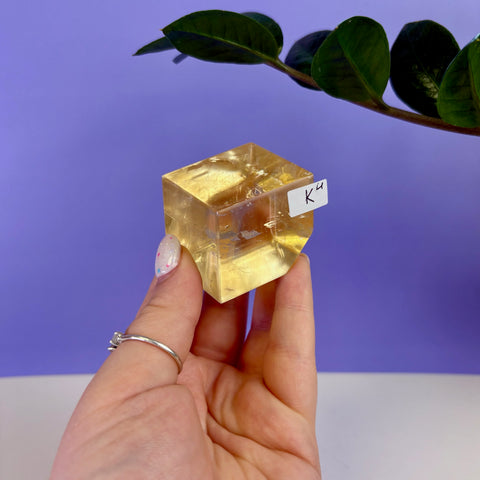 Honey Calcite Jello Cube