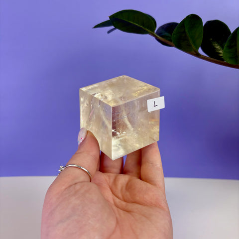 Honey Calcite Jello Cube