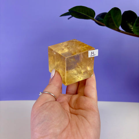 Honey Calcite Jello Cube