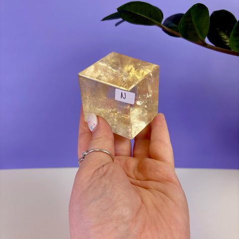 Honey Calcite Jello Cube