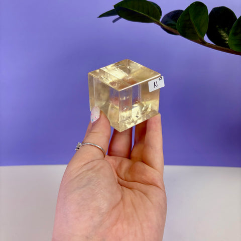 Honey Calcite Jello Cube