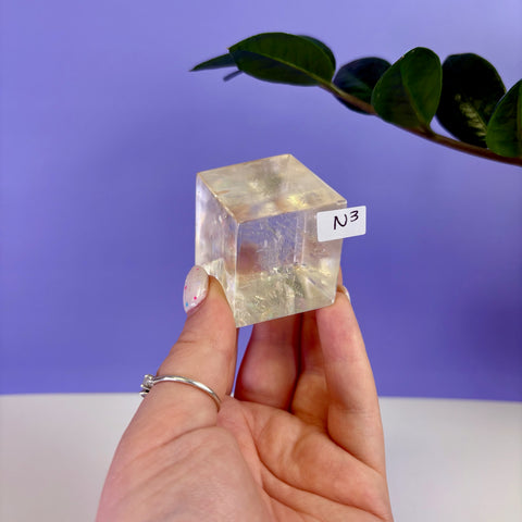 Honey Calcite Jello Cube