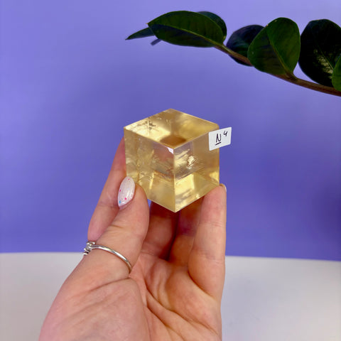 Honey Calcite Jello Cube