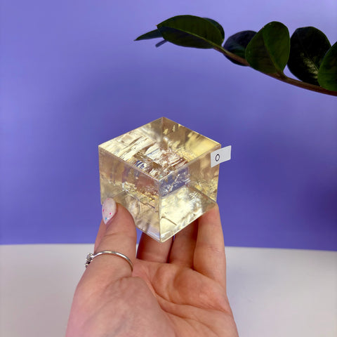 Honey Calcite Jello Cube