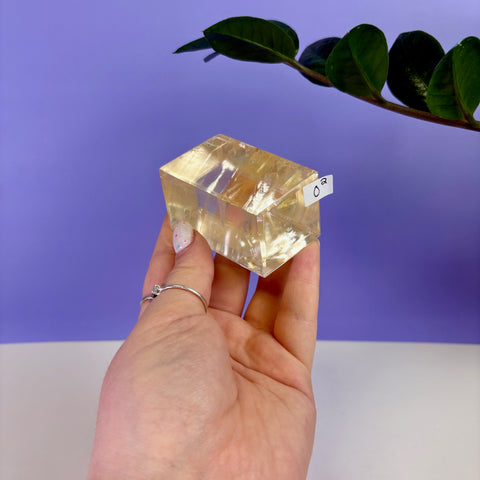 Honey Calcite Jello Cube