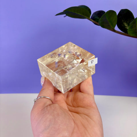 Honey Calcite Jello Cube