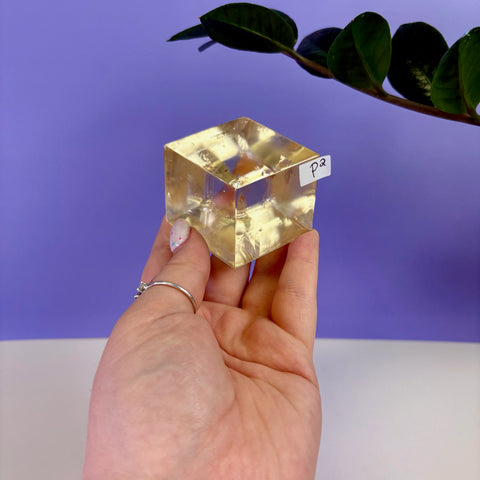 Honey Calcite Jello Cube