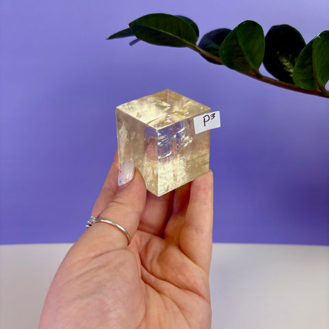 Honey Calcite Jello Cube