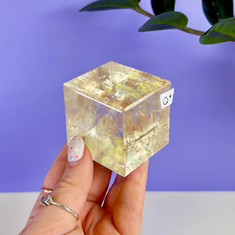 Honey Calcite Jello Cube