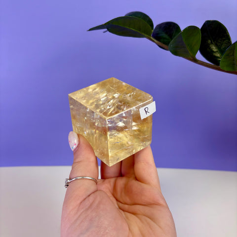 Honey Calcite Jello Cube